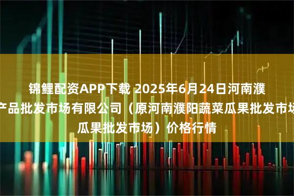 锦鲤配资APP下载 2025年6月24日河南濮阳宏进农副产品批发市场有限公司（原河南濮阳蔬菜瓜果批发市场）价格行情